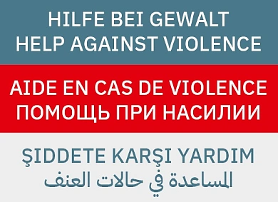 Hilfe bei Gewalt in verschiedenen Sprachen